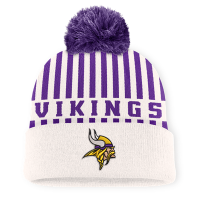 Minnesota Vikings Fanatics Streak Cuffed Knit Hat with Pom - Cream