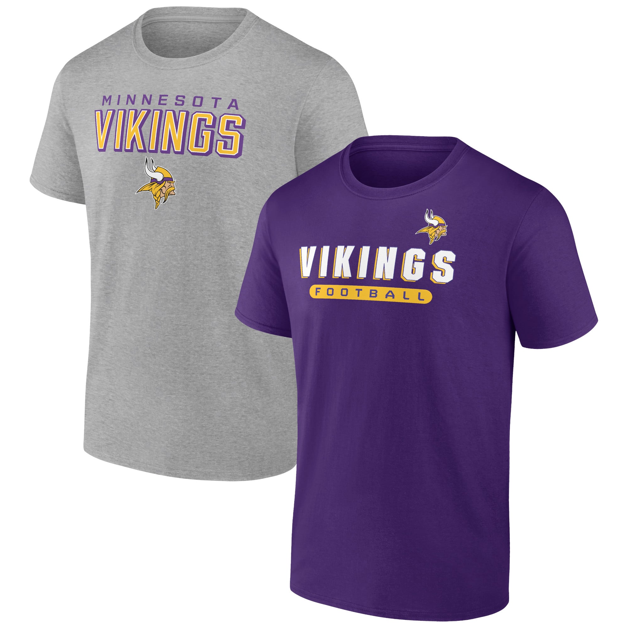Men's Minnesota Vikings Fanatics Purple/Heathered Gray T-Shirt