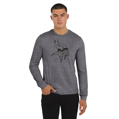  Minnesota Vikings J. Palmer Four Down Long Sleeve T-Shirt - Charcoal