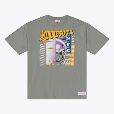 Minnesota Vikings Mitchell & Ness Core Essentials Street Graphic T-Shirt - Gray
