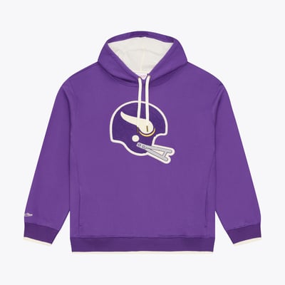Minnesota Vikings Mitchell & Ness Premium Essentials Heavyweight Fleece Hoodie - Purple