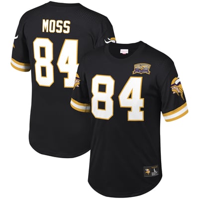 Randy Moss Minnesota Vikings Mitchell & Ness Retired Player Name & Number Mesh Top - Black