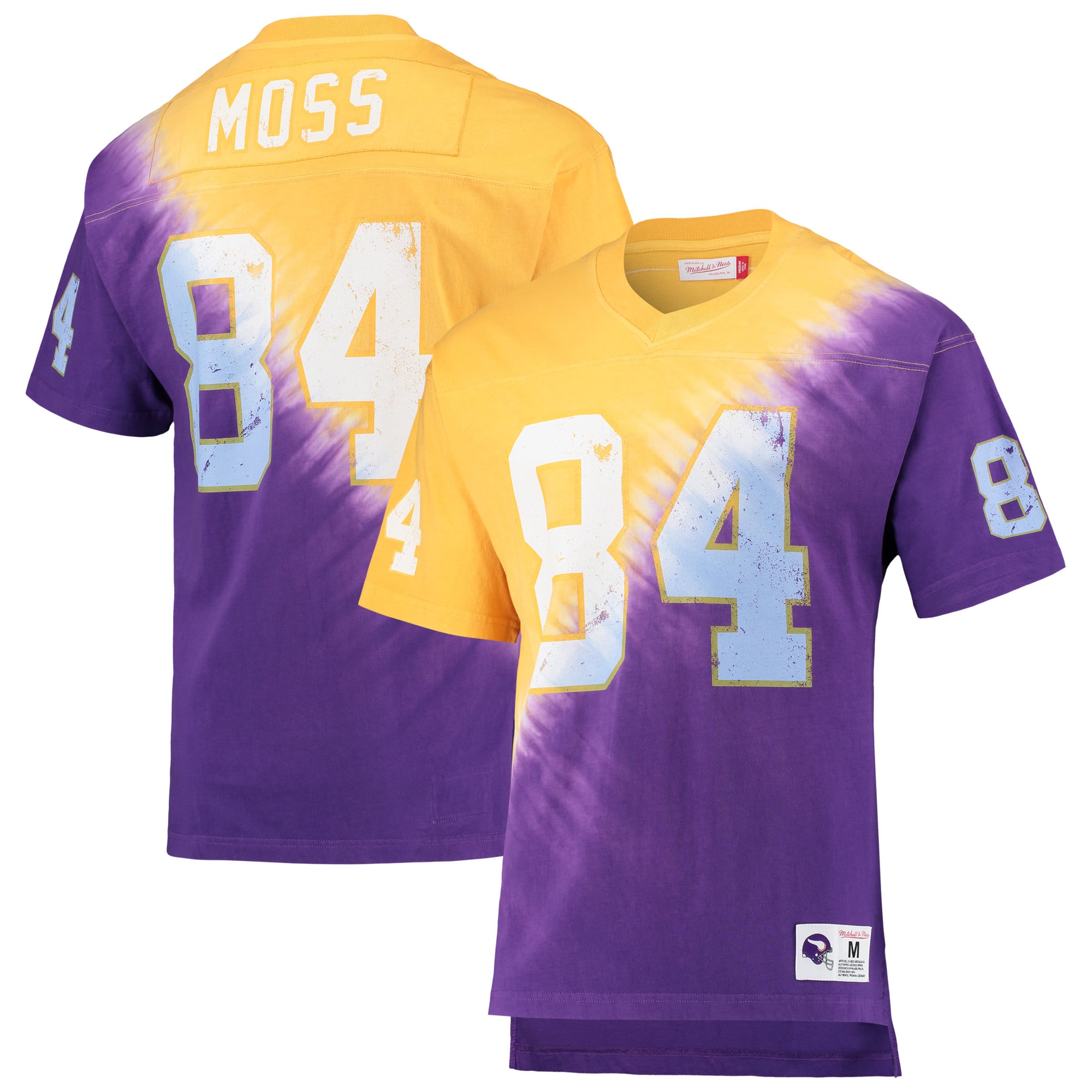 Men's Mitchell & Ness Randy Moss Gold/Purple Minnesota Vikings