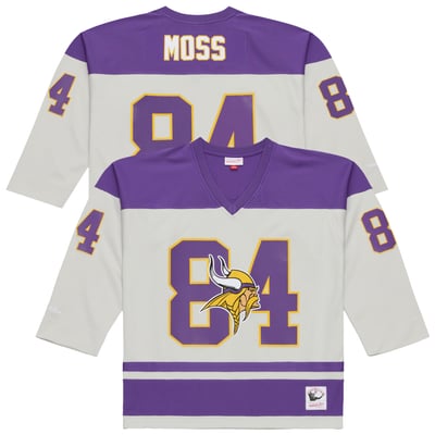 Randy Moss Minnesota Vikings Mitchell & Ness Too Maxxed Out Hockey Fashion Jersey T-Shirt - Gray