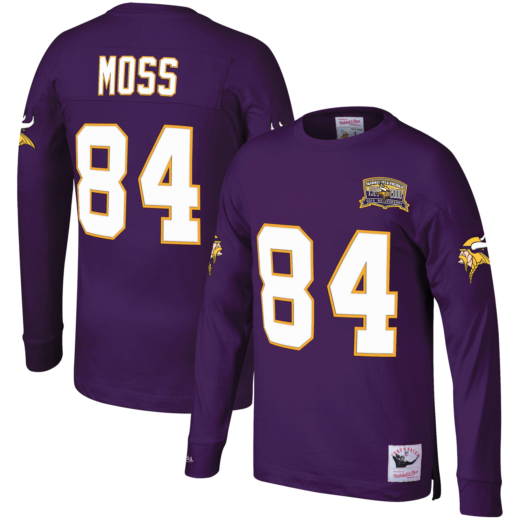NFL ミッチェルアンドネス　メンズXL 54 ジャージー　コルツ　ユナイタス Men's Minnesota Vikings Randy Moss Mitchell & Ness Purple Retired