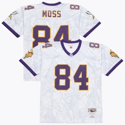 Randy Moss Minnesota Vikings Mitchell & Ness 1998 Ghosted Retired Player Jersey - White
