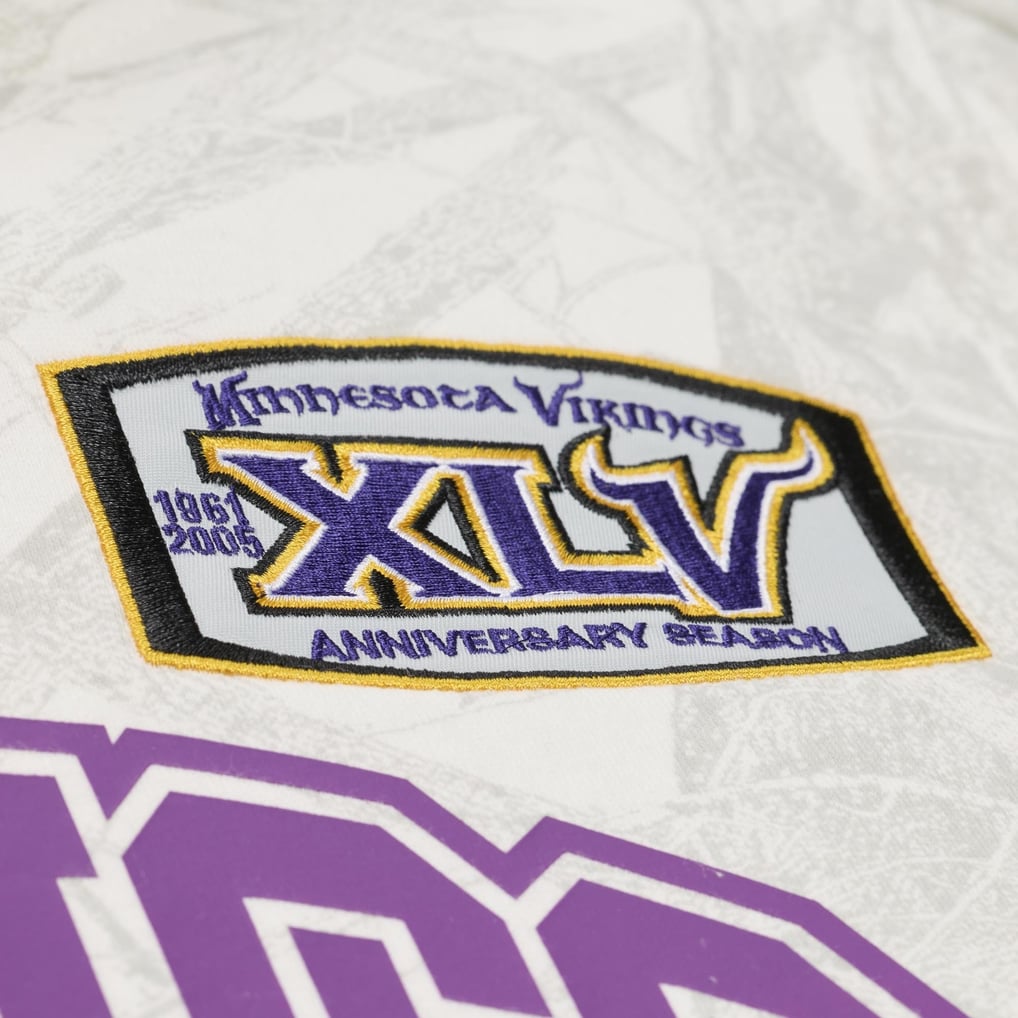 Minnesota Vikings Mitchell & Ness Ghosted Pullover Hoodie - White