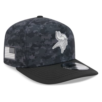 Minnesota Vikings New Era 2026 Salute To Service 19TWENTY Adjustable Hat - Black