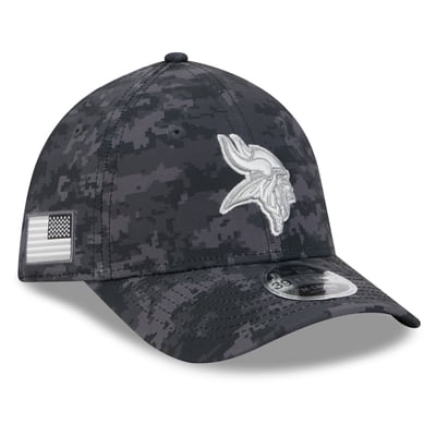 Minnesota Vikings New Era 2026 Salute To Service 39THIRTY M-Crown Stretch Hat - Black