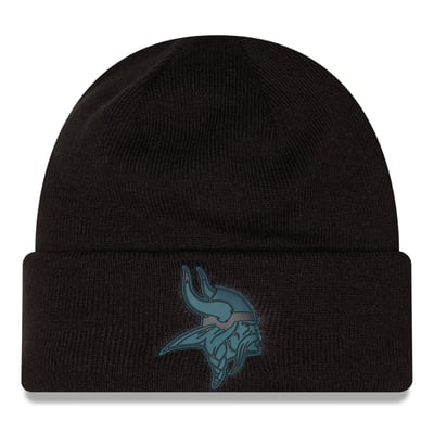 Minnesota Vikings New Era Chrome Cuffed Knit Hat - Black