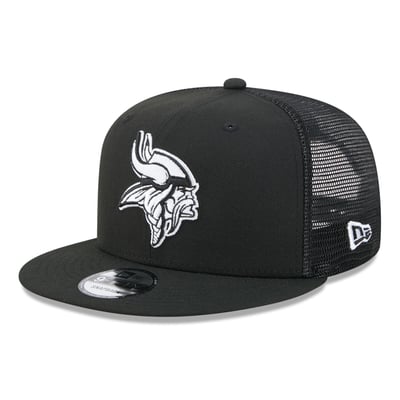 Minnesota Vikings New Era 9FIFTY Snapback Trucker Hat - Black/White