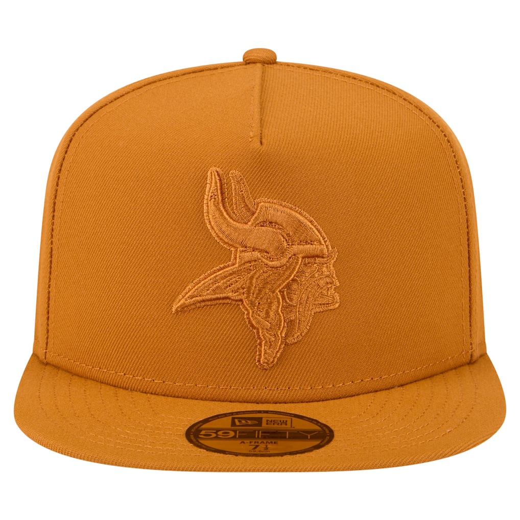  Minnesota Vikings New Era Color Pack A-Frame 59FIFTY Fitted Hat - Brown