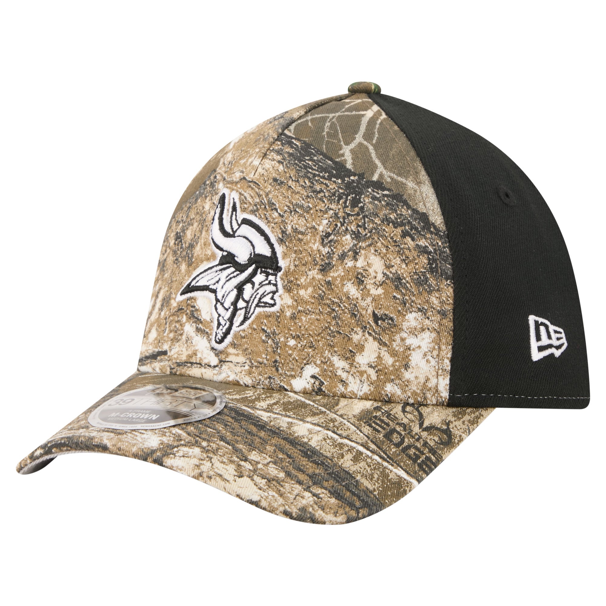 New Era Minnesota Vikings Camo/Black Team Collection RealTree 39THIRTY ...