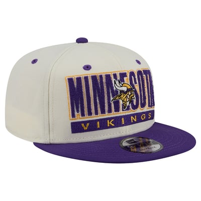 Minnesota Vikings New Era Classic 9FIFTY Snapback Hat - Cream/Purple
