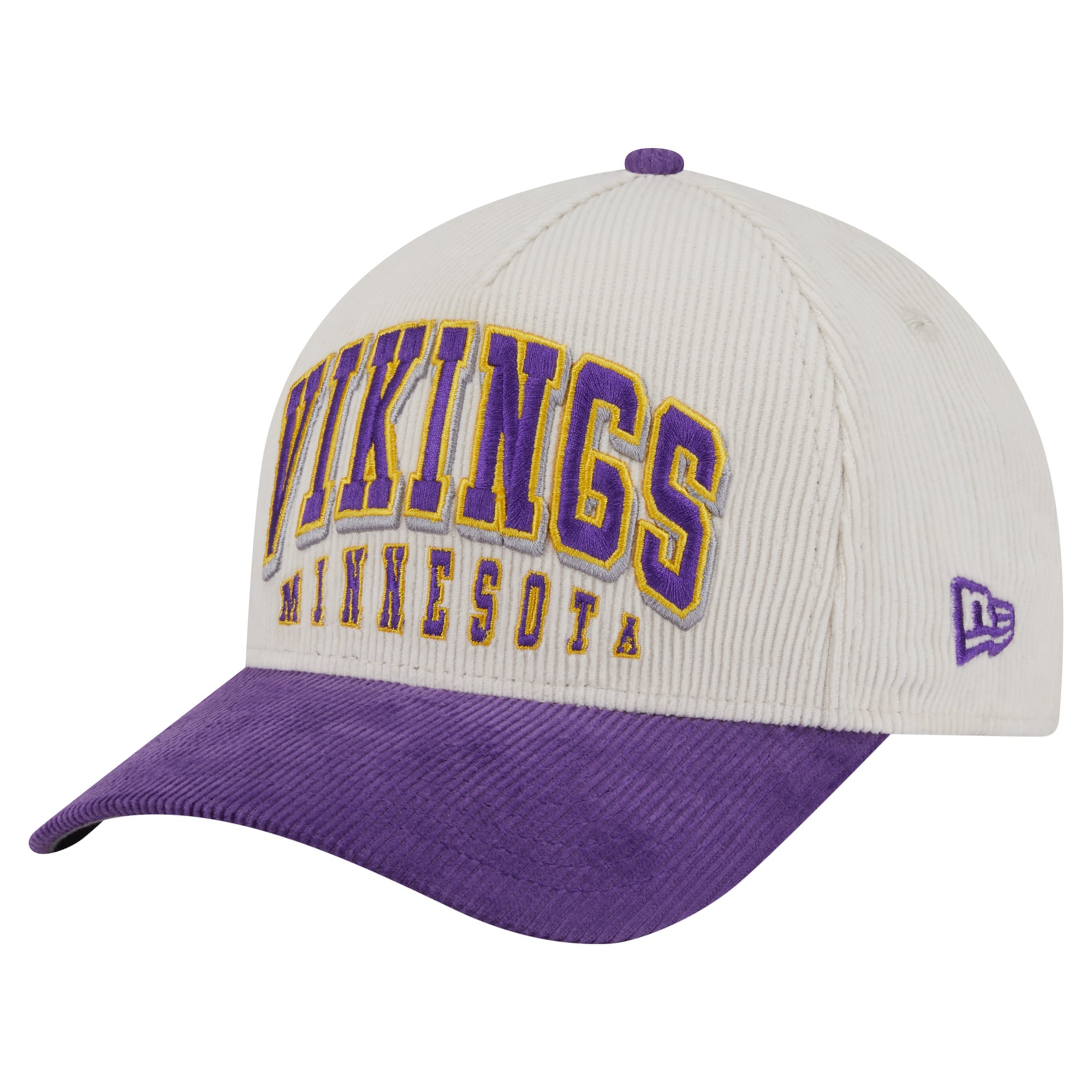 Casquette New Era 9FORTY Minnesota Vikings - Crème Clair - Support Officiel NFL, 100% Coton, Taille Unique - 6