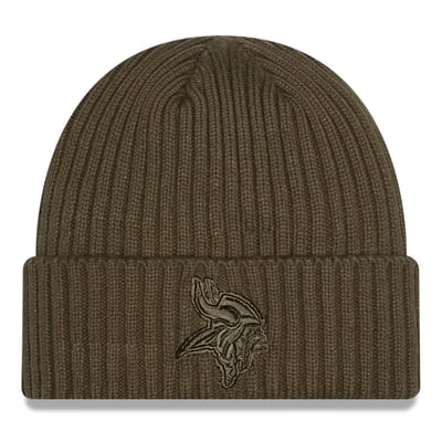  Minnesota Vikings New Era Color Pack Cuffed Knit Hat - Olive