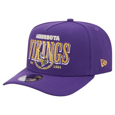 Minnesota Vikings New Era Laurel A-Frame 9FIFTY Snapback Hat - Purple