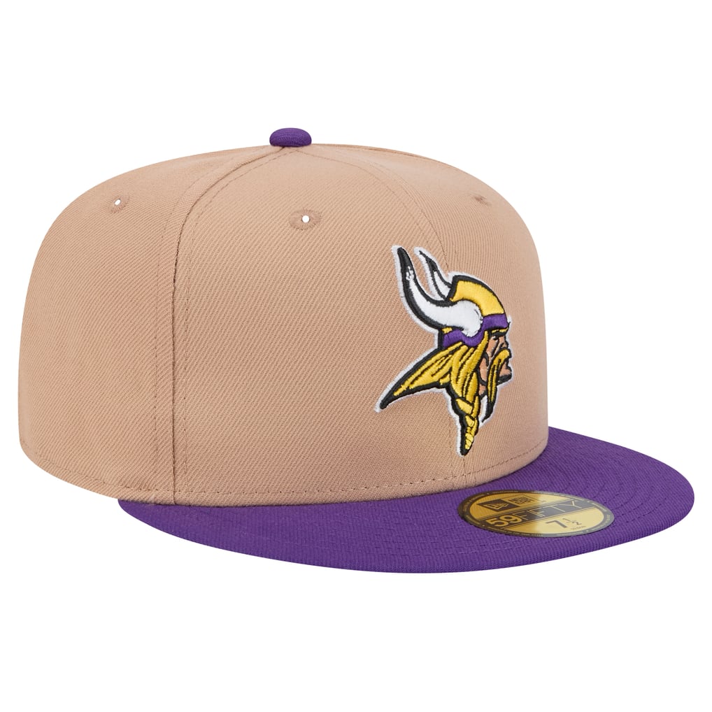 Minnesota Vikings New Era Logo Main 59FIFTY Fitted Hat - Tan display picture 1
