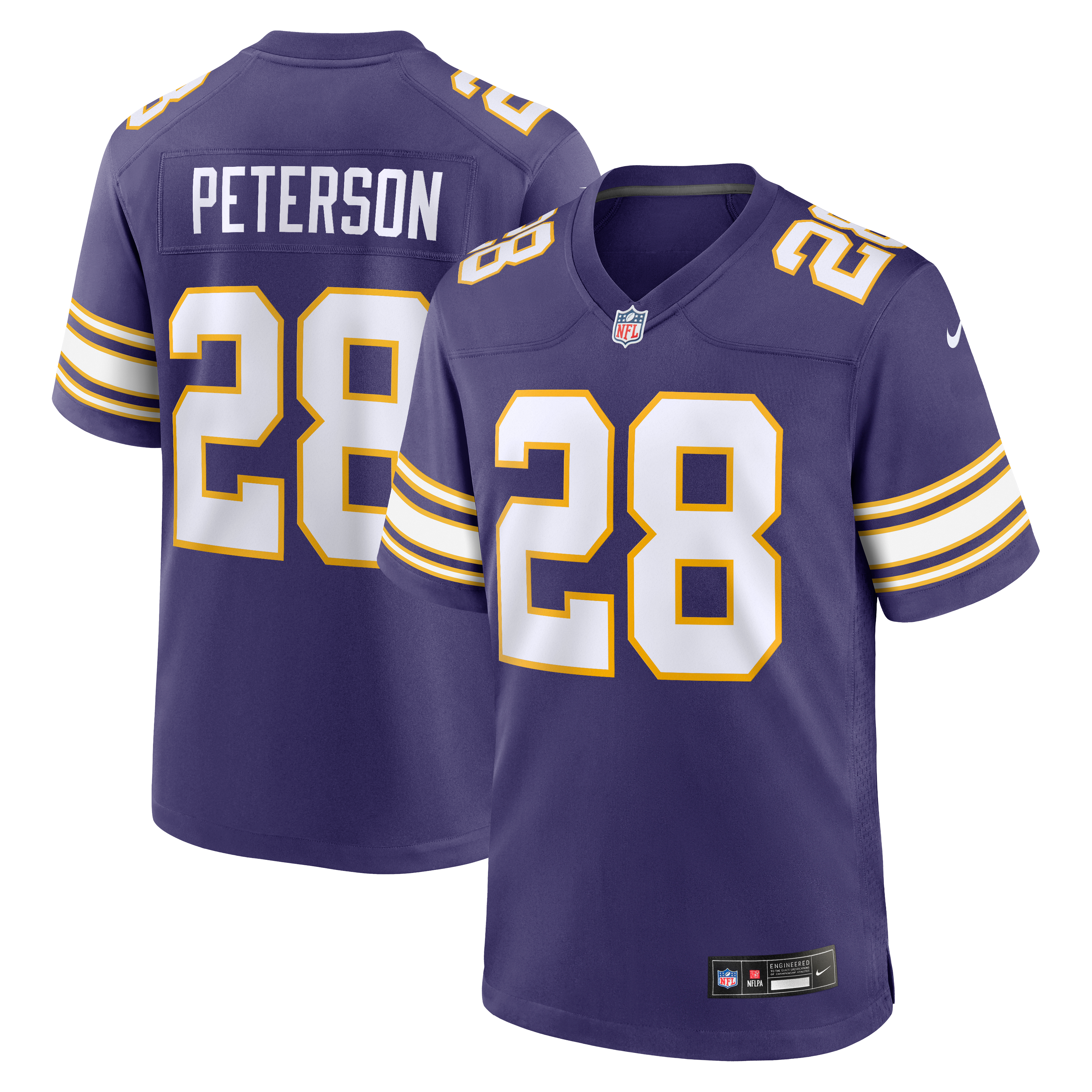 Adrian Peterson Minnesota Vikings Alternate 2 Classic Retired Game Jersey Purple