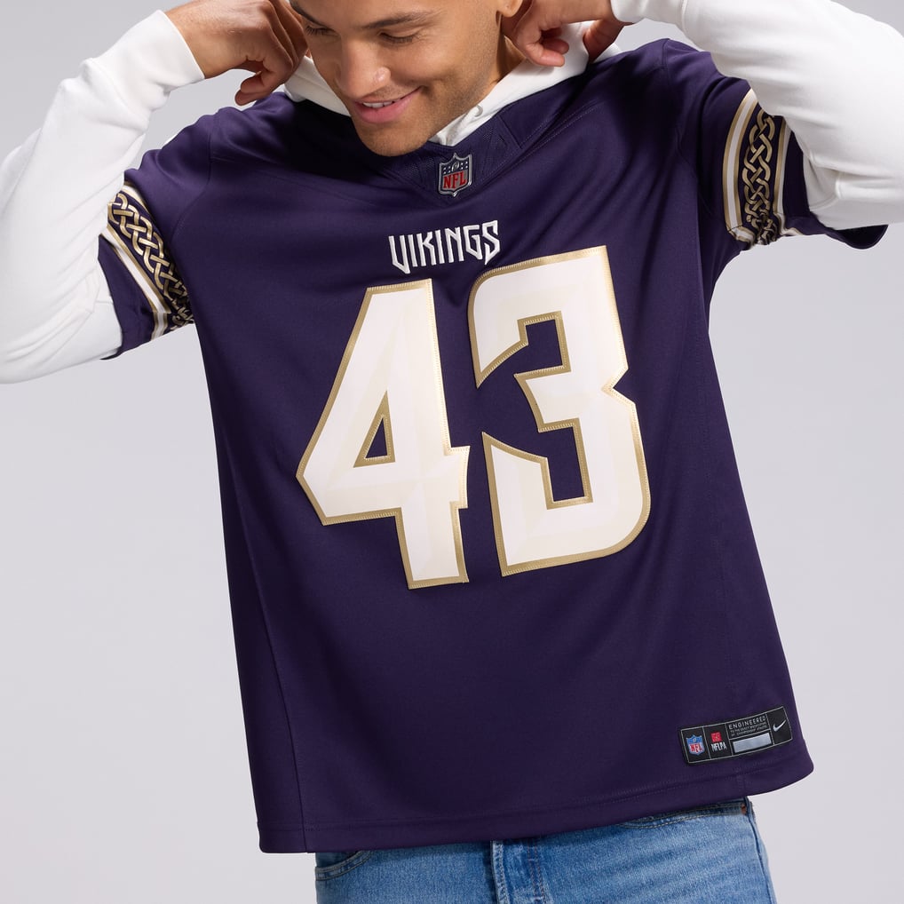 Men's Minnesota Vikings Andrew Van Ginkel Nike Purple 2026 Rivalries ...