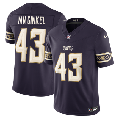 Andrew Van Ginkel Minnesota Vikings Nike 2026 Rivalries Collection Stitched Limited Jersey - Purple