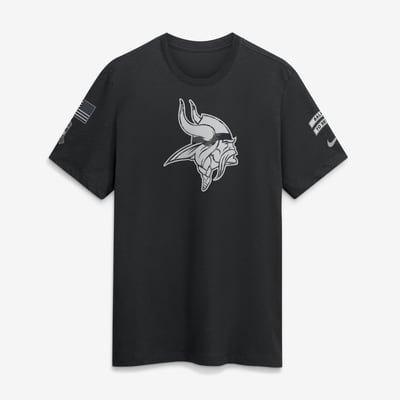  Minnesota Vikings Nike 2026 Salute to Service Slub T-Shirt - Black