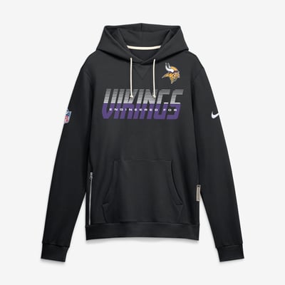 Minnesota Vikings Nike Sideline Standard Issue Top Prospect Dri-FIT Hoodie - Black