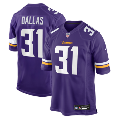 DeeJay Dallas Minnesota Vikings Nike Team Game Jersey - Purple