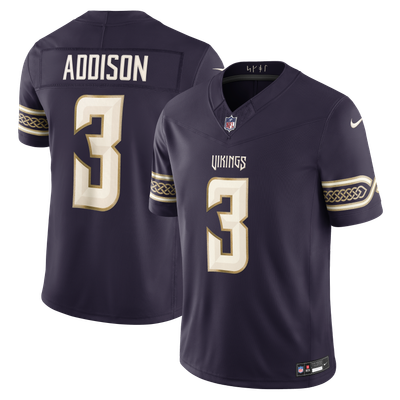 Jordan Addison Minnesota Vikings Nike 2026 Rivalries Collection Stitched Limited Jersey - Purple