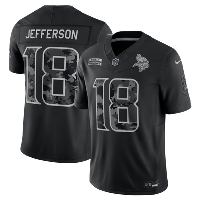 Justin Jefferson Minnesota Vikings Nike 2026 Salute to Service Stitched Limited Jersey - Black