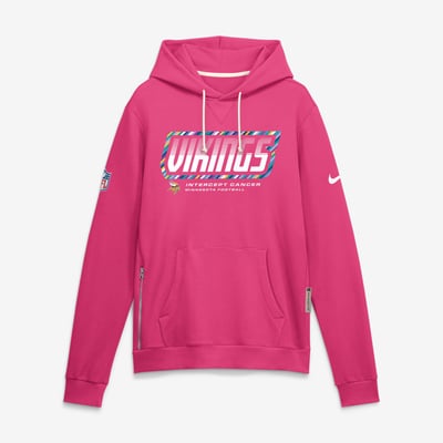 Minnesota Vikings Nike 2026 NFL Crucial Catch Sideline Standard Issue Dri-FIT Pullover Hoodie - Pink