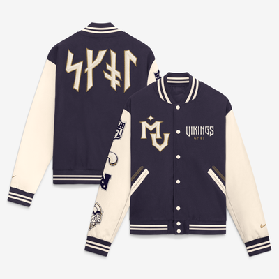  Minnesota Vikings Nike 2026 Rivalries Collection Varsity Jacket - Purple