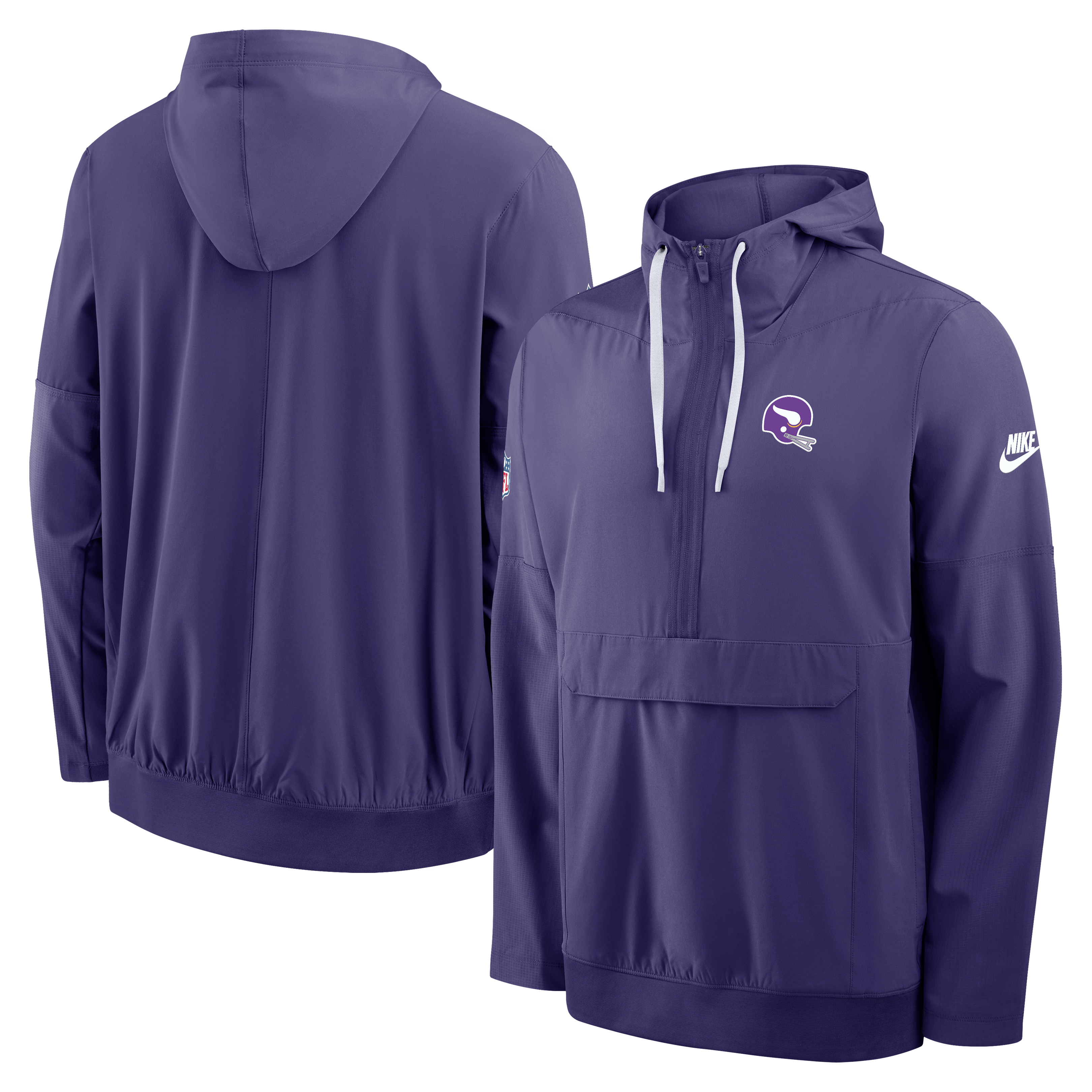 Minnesota Vikings Nike Alt Anorak Half-Zip Hooded Jacket - Purple