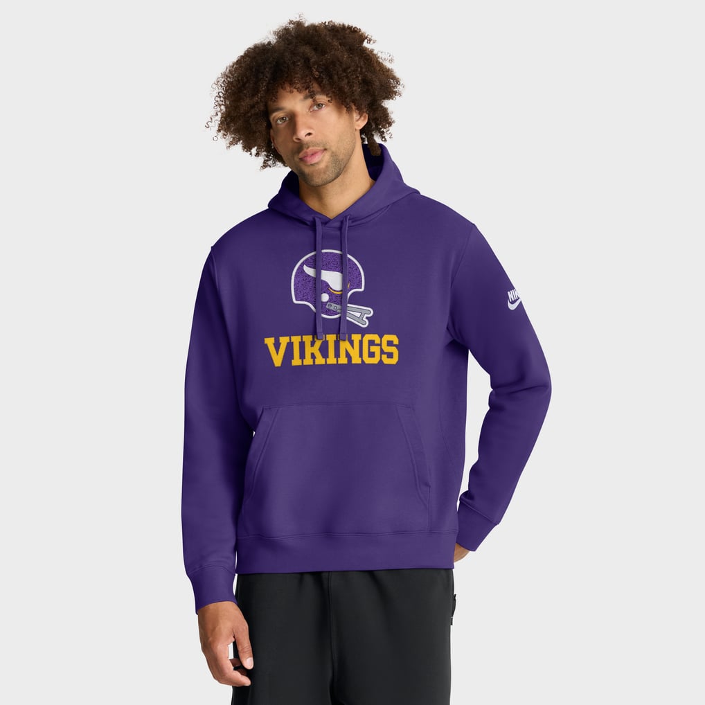Men's Nike Purple Minnesota Vikings Best Season Rewind Club Pullover Hoodie