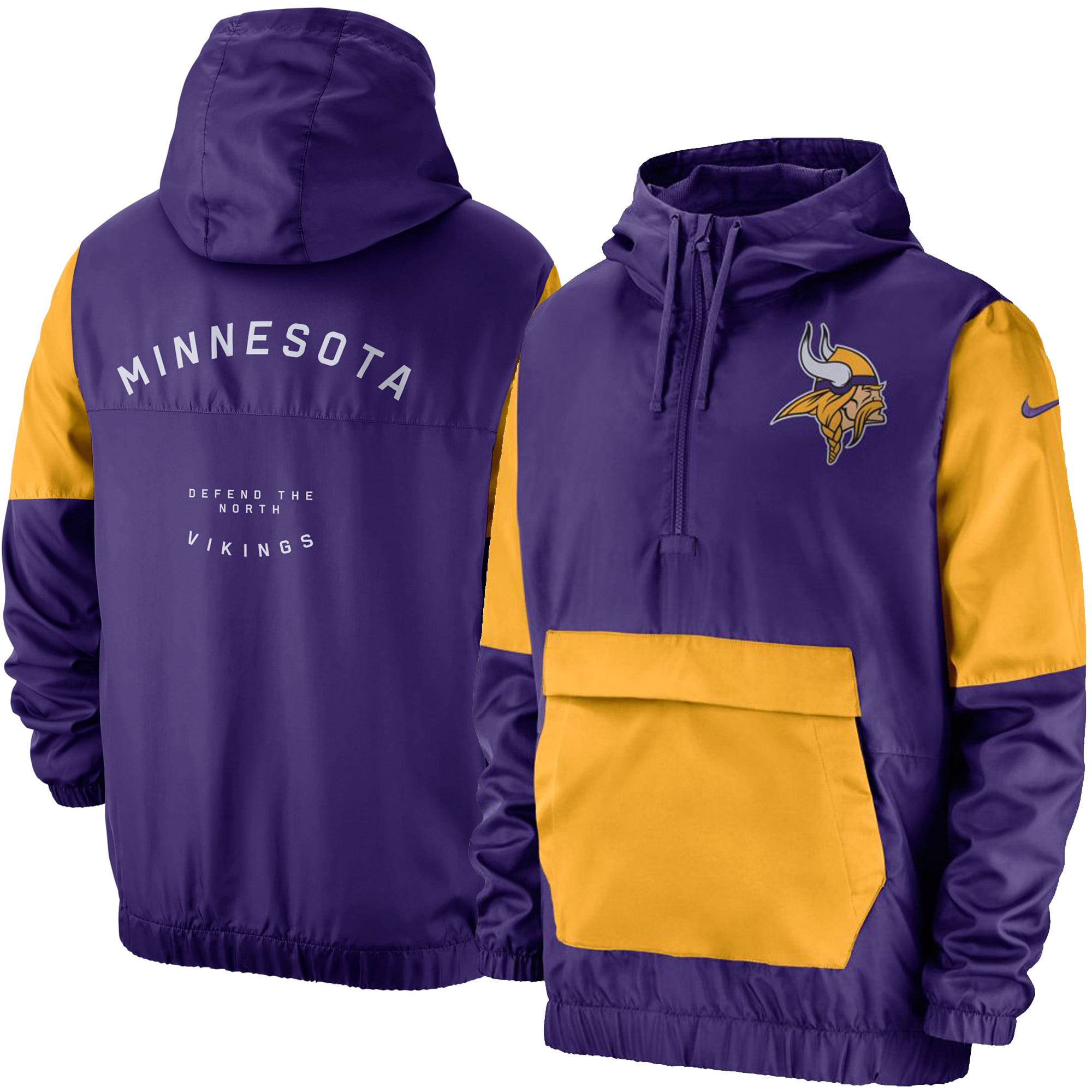 Men's Minnesota Vikings Nike Purple Half-Zip Fan Gear Anorak Jacket