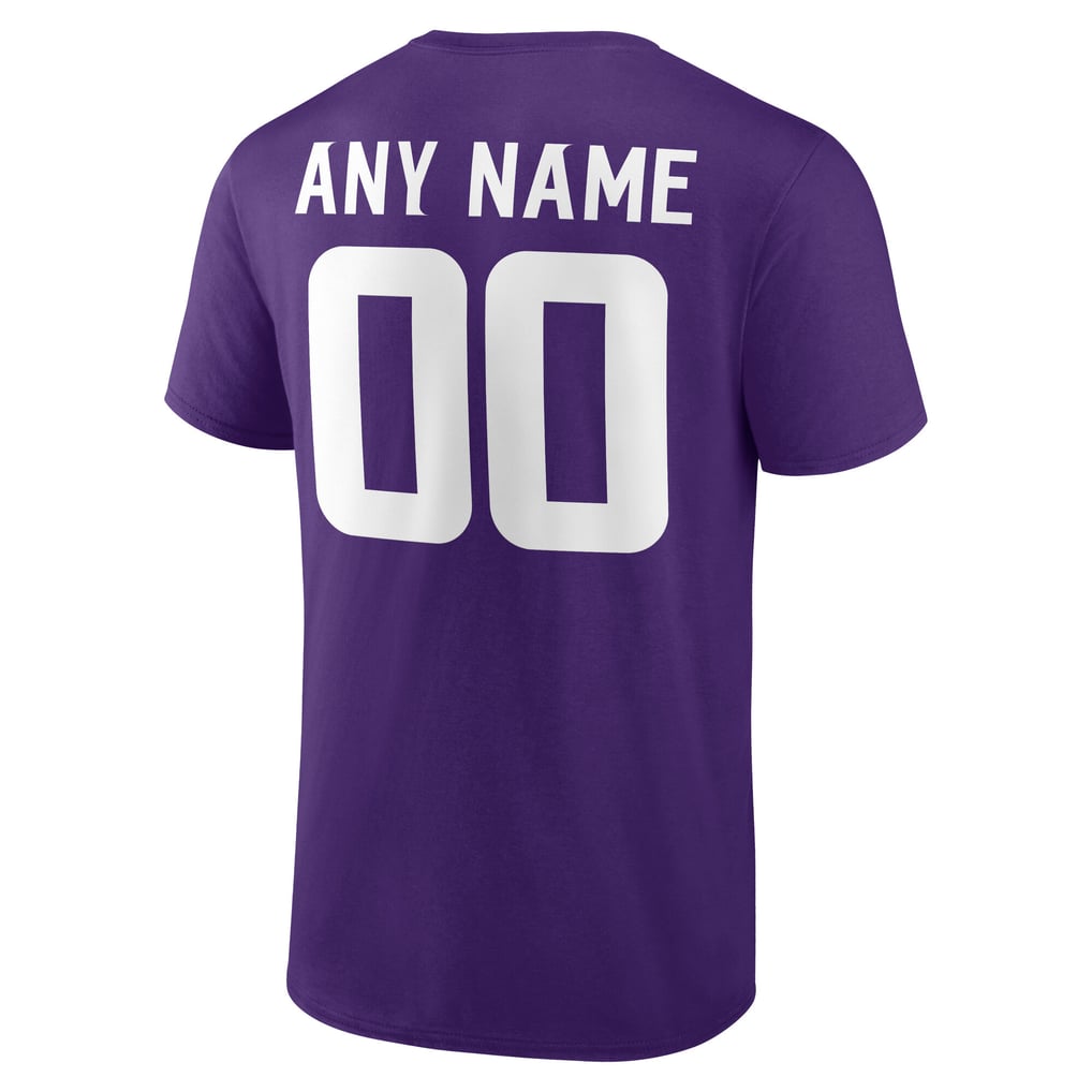 Minnesota Vikings Team Authentic Personalized Name & Number T-Shirt - Purple