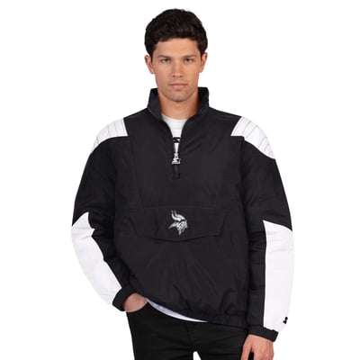 Minnesota Vikings Starter Gridiron Half-Zip Jacket - Black