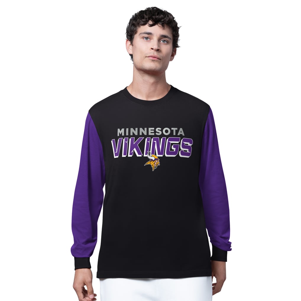 Minnesota Vikings Starter Thursday Night Gridiron Long Sleeve T-Shirt- Black