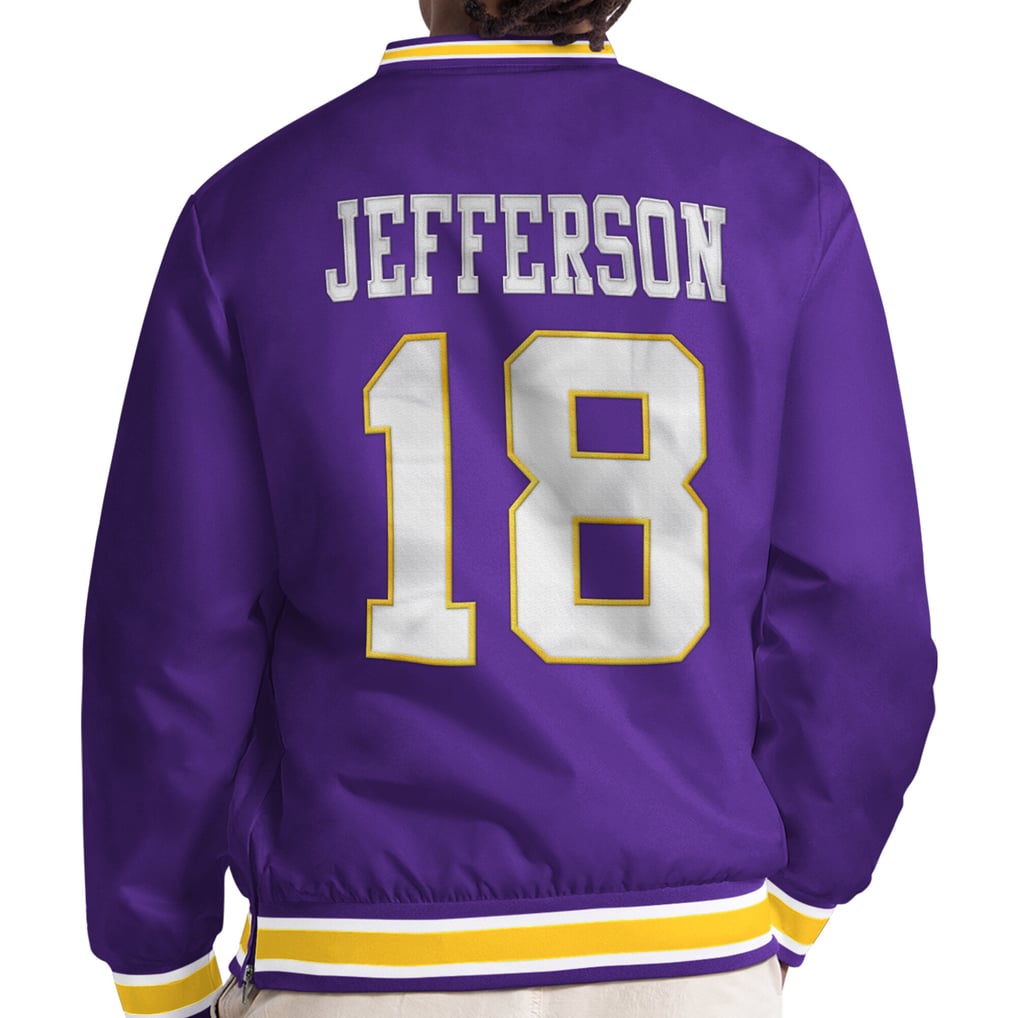 Justin Jefferson Minnesota Vikings Starter Player Layer V-Neck Pullover - Purple