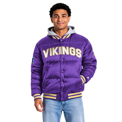 Minnesota Vikings Starter Bronx Full Snap Puffer Jacket - Purple