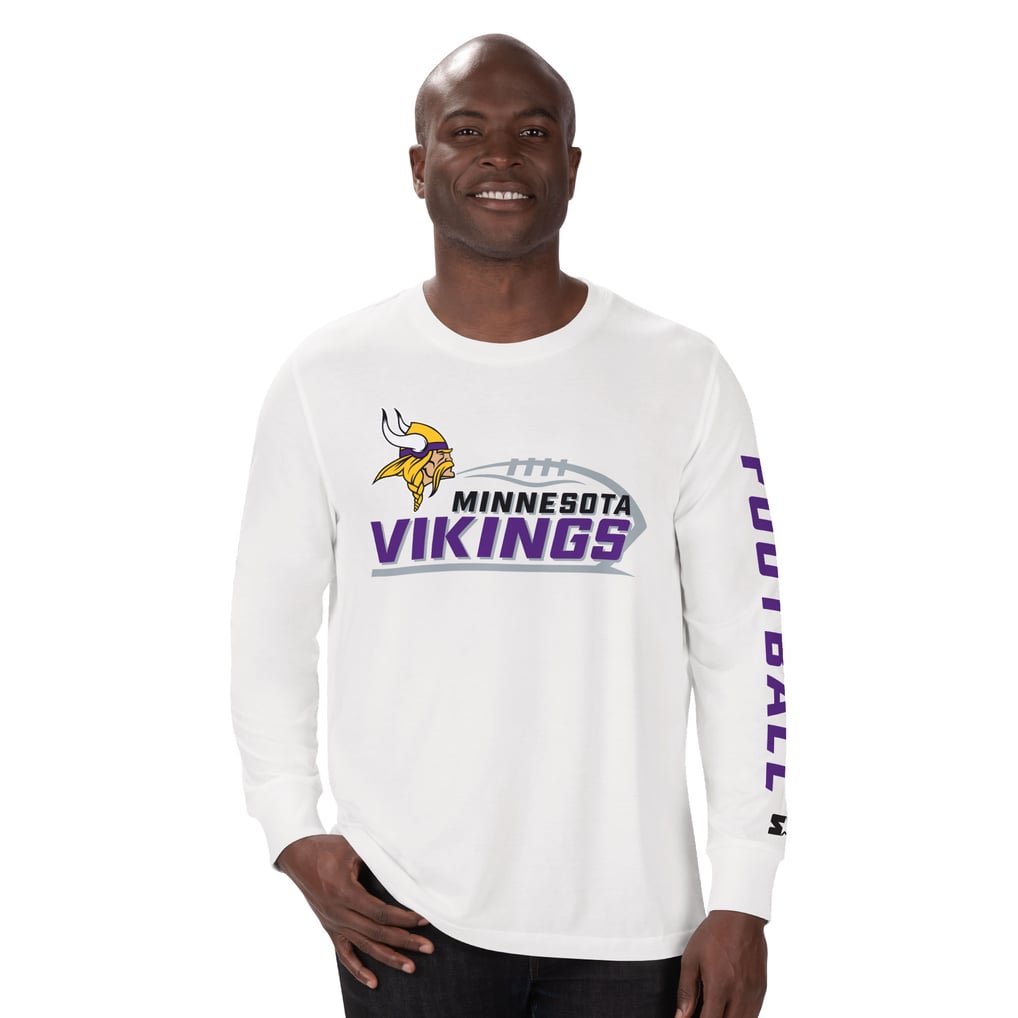 Minnesota Vikings Starter  Half Time Long Sleeve T-Shirt - White