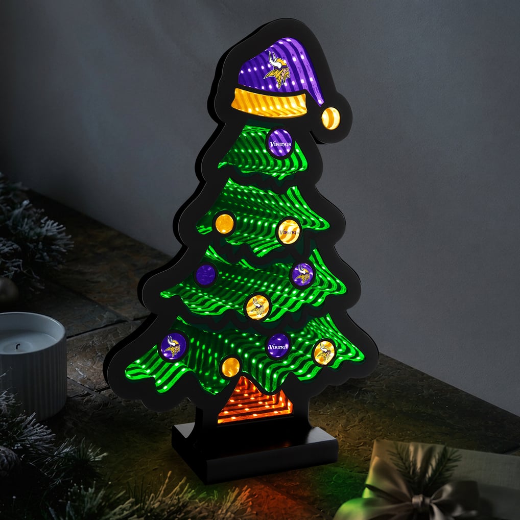 Minnesota Vikings 12" Christmas Tree LED Infinity Light