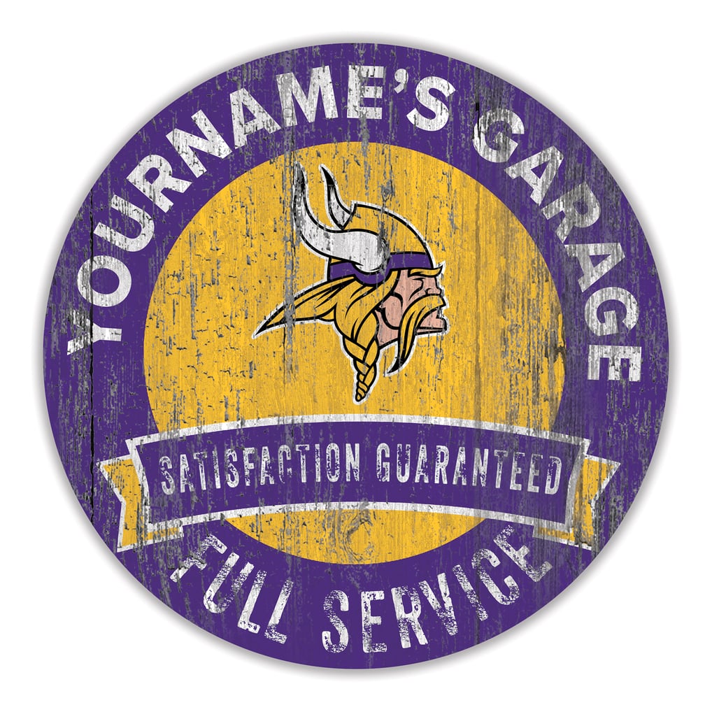 Minnesota Vikings 16" Customizable Garage Circle