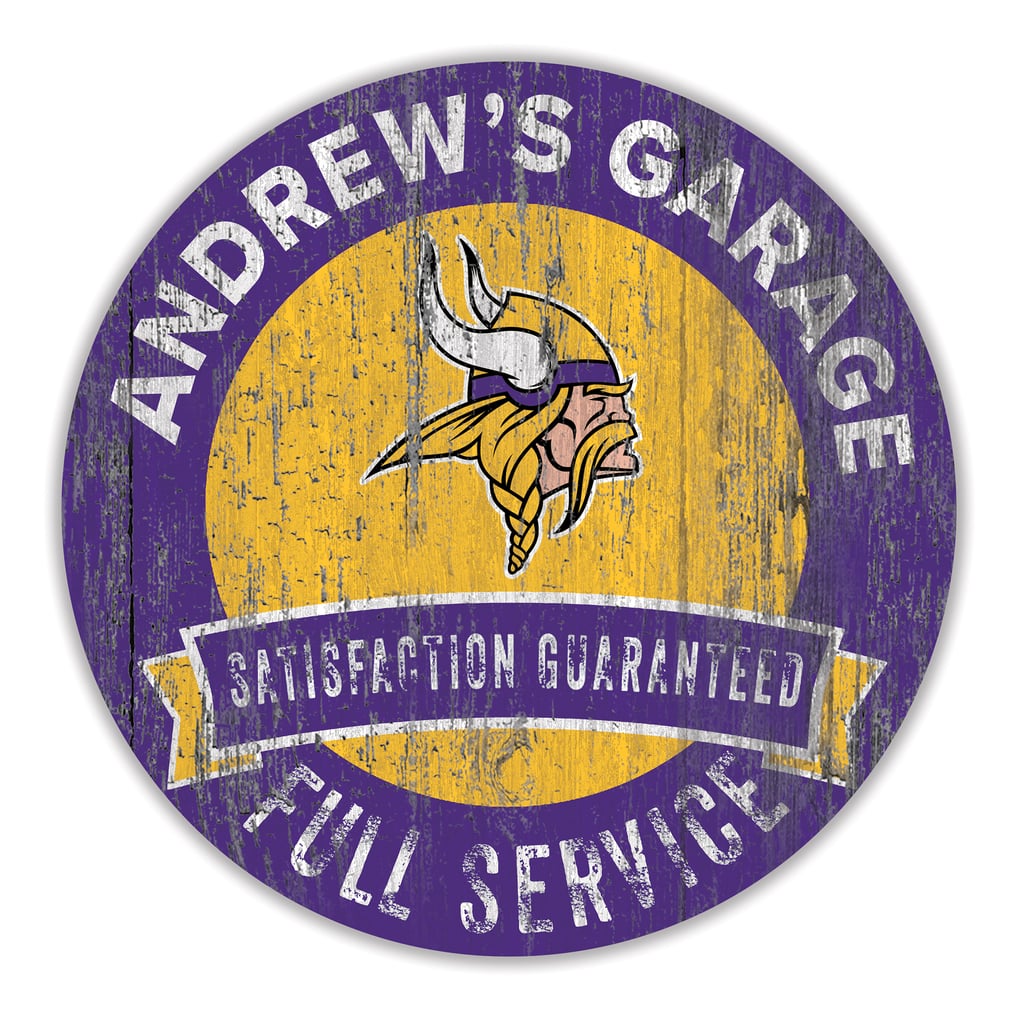 Minnesota Vikings 16" Customizable Garage Circle