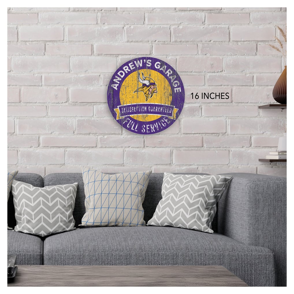 Minnesota Vikings 16" Customizable Garage Circle