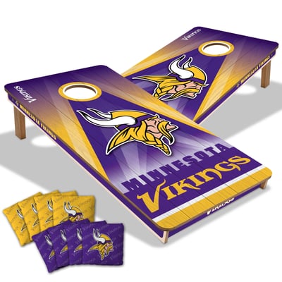 Minnesota Vikings 2' x 4' City Scape Wood Cornhole Game with Bags