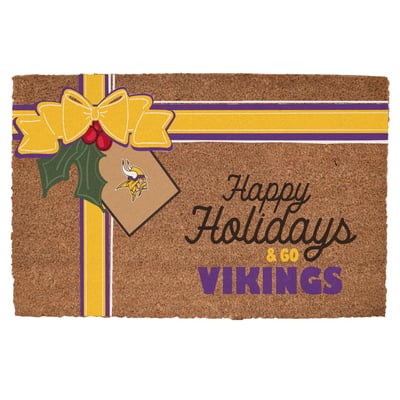 Minnesota Vikings 20" x 30" Holiday Gift Wrap Coir Door Mat
