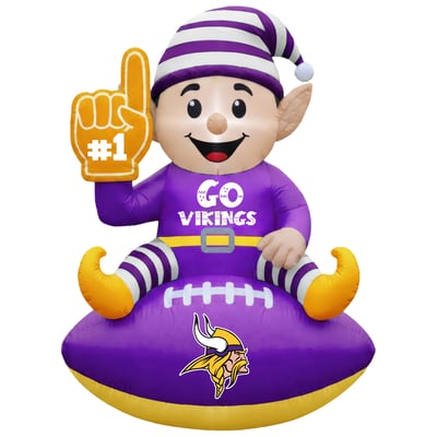 Minnesota Vikings 4' Elf on a Football Outdoor Yard Inflatable