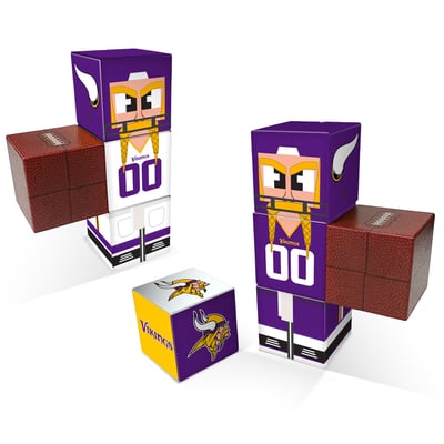 Minnesota Vikings Home & Away Magnetic Fidget Building Cubes Combo Set