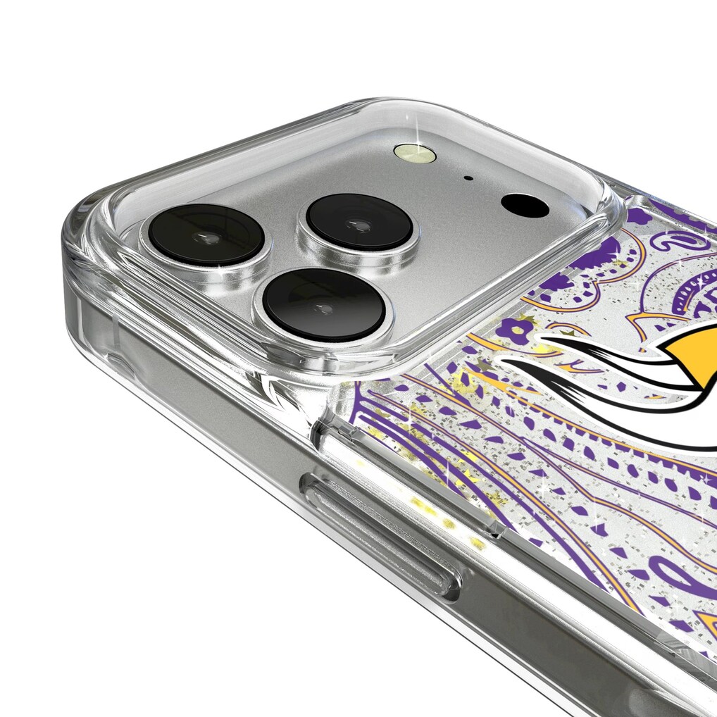 Minnesota Vikings iPhone Paisley Design Glitter Case